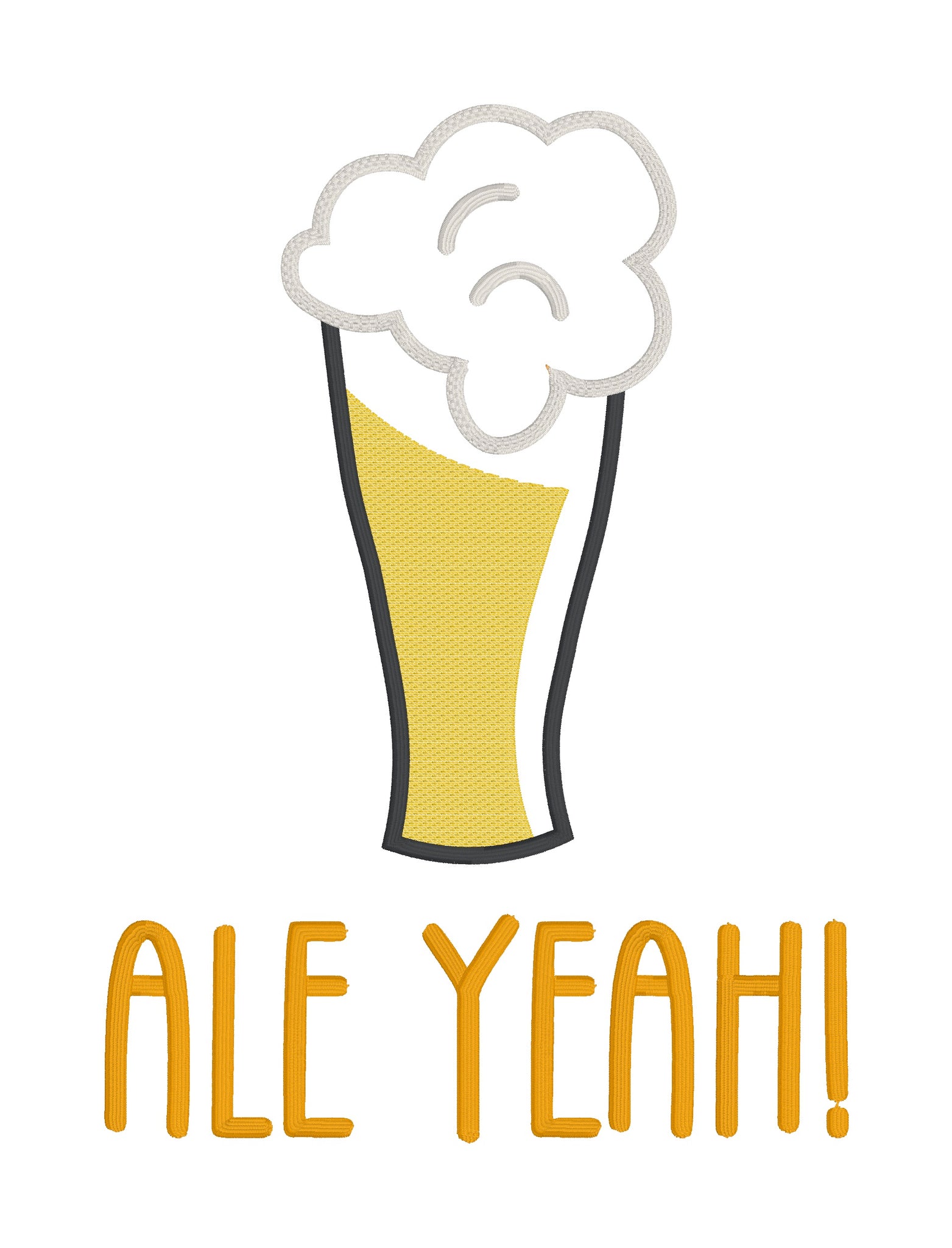 Ale Yeah Decatur Logo Ale Yeah applique machine embroidery design (4 sizes included) DIGITAL ...