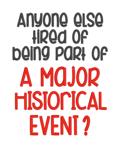 Major Historical Event machine embroidery design (4 sizes included) DIGITAL DOWNLOAD