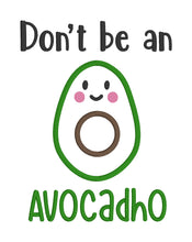 Load image into Gallery viewer, AvocadHo Applique machine embroidery design (5 sizes included) DIGITAL DOWNLOAD