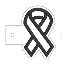Load image into Gallery viewer, Awareness Ribbon Bottle Band (Chose with or without donation) machine embroidery design DIGITAL DOWNLOAD