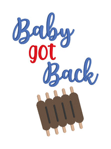 Baby got Back machine embroidery design (4 sizes included) DIGITAL DOWNLOAD