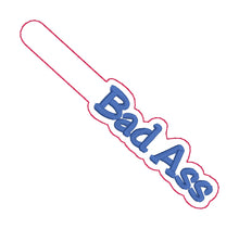 Load image into Gallery viewer, Bad ass Snap tab (single &amp; multi files included) machine embroidery design DIGITAL DOWNLOAD