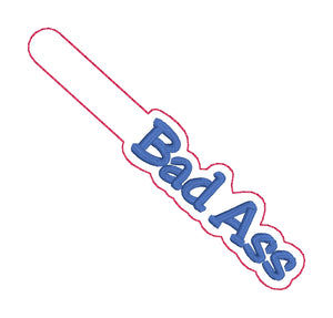 Bad ass Snap tab (single & multi files included) machine embroidery design DIGITAL DOWNLOAD