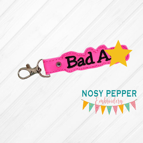 Bad ass Snap tab (single & multi files included) machine embroidery design DIGITAL DOWNLOAD