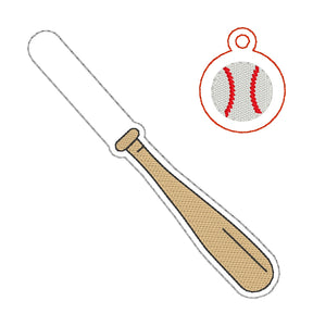 Baseball sketchy snap tab and charm set (single & Multi files included) machine embroidery design DIGITAL DOWNLOAD