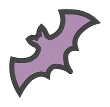 Load image into Gallery viewer, Bat Patch (2 sizes included) machine embroidery design DIGITAL DOWNLOAD