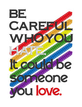 Load image into Gallery viewer, Be careful who you hate 5x7 design machine embroidery design DIGITAL DOWNLOAD