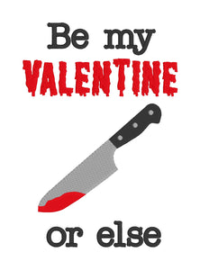 Be my valentine machine embroidery design (4 sizes included) DIGITAL DOWNLOAD