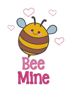 Bee Mine machine embroidery design 5 sizes included DIGITAL DOWNLOAD