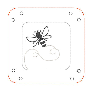Bee Make up wipes and tray set (2 sizes with 4 designs included) machine embroidery design DIGITAL DOWNLOAD
