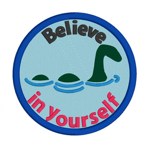 Believe in yourself nessie patch machine embroidery design DIGITAL DOWNLOAD