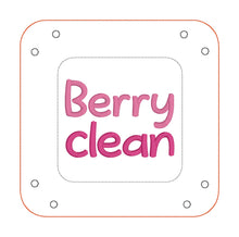 Load image into Gallery viewer, Berry clean tray and wipe set (includes 2 sizes of wipes and 2 sizes of trays) machine embroidery design DIGITAL DOWNLOAD