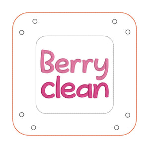 Berry clean tray and wipe set (includes 2 sizes of wipes and 2 sizes of trays) machine embroidery design DIGITAL DOWNLOAD