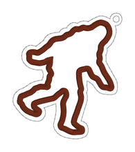 Load image into Gallery viewer, Bigfoot applique bookmark/ornamant NPE machine embroidery design DIGITAL DOWNLOAD