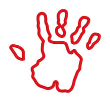 Load image into Gallery viewer, Bloody Hand print applique machine embroidery design (5 sizes included) DIGITAL DOWNLOAD