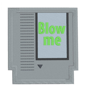 Blow me patch (2 sizes included) machine embroidery design DIGITAL DOWNLOAD