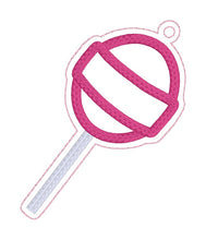 Load image into Gallery viewer, Blow Pop applique bookmark/bag tag/ornament machine embroidery design DIGITAL DOWNLOAD