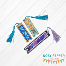 Load image into Gallery viewer, Bookmark blank set (includes 2 sizes and 2 styles) machine embroidery design DIGITAL DOWNLOAD