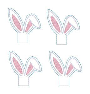 Bunny Ears pencil topper machine embroidery design (single and multi included) DIGITAL DOWNLOAD