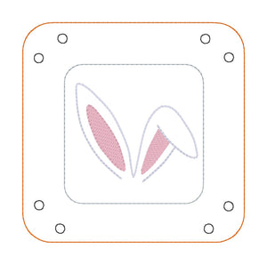 Bunny ITH tray and wipe set machine embroidery design (includes 2 sizes of trays and wipes) DIGITAL DOWNLOAD