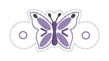 Load image into Gallery viewer, Butterfly Shoe Charm machine embroidery design (3 versions included) DIGITAL DOWNLOAD