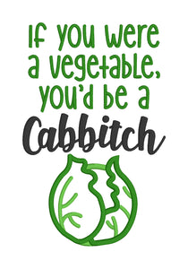Cabb*tch applique machine embroidery design (4 sizes included) DIGITAL DOWNLOAD