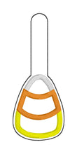 Load image into Gallery viewer, Candy Corn snap tab applique machine embroidery design DIGITAL DOWNLOAD