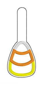 Candy Corn snap tab applique machine embroidery design DIGITAL DOWNLOAD