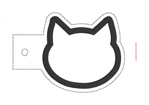 Cat applique bottle band machine embroidery design DIGITAL DOWNLOAD