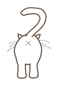 Catt Butt machine embroidery design (5 sizes included) DIGITAL DOWNLOAD
