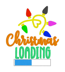 Christmas Loading machine embroidery design (5 sizes included) DIGITAL DOWNLOAD