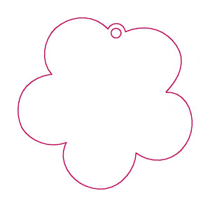 Clear Flower Bookmark machine embroidery design DIGITAL DOWNLOAD