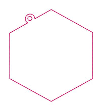 Load image into Gallery viewer, Clear Hexie ITH Bookmark 4x4 machine embroidery design DIGITAL DOWNLOAD