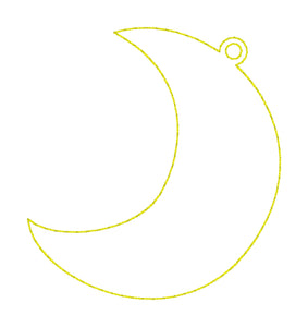 Clear moon Bookmark machine embroidery design DIGITAL DOWNLOAD