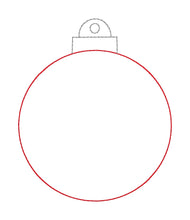 Load image into Gallery viewer, Clear Round Christmas Ornament 4x4 machine embroidery design DIGITAL DOWNLOAD