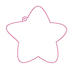 Clear Star ITH bookmark machine embroidery design 4x4 DIGITAL DOWNLOAD