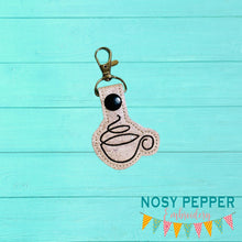 Load image into Gallery viewer, Coffee Minimalist Snap tab (single and multi files included) machine embroidery design DIGITAL DOWNLOAD