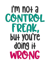 Load image into Gallery viewer, Control Freak machine embroidery design (4 sizes included) DIGITAL DOWNLOAD