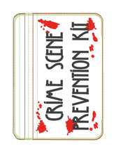 Load image into Gallery viewer, Crime Scene Prevention ITH Bag machine embroidery design (4 sizes available) DIGITAL DOWNLOAD
