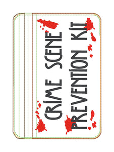 Crime Scene Prevention ITH Bag machine embroidery design (4 sizes available) DIGITAL DOWNLOAD