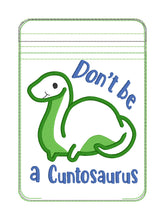 Load image into Gallery viewer, C%ntosaurus applique ITH BAG 4 sizes available machine embroidery design DIGITAL DOWNLOAD