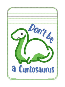 C%ntosaurus applique ITH BAG 4 sizes available machine embroidery design DIGITAL DOWNLOAD