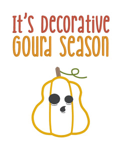 Decorative Gourd Season (2 versions & 4 sizes included) machine embroidery design DIGITAL DOWNLOAD