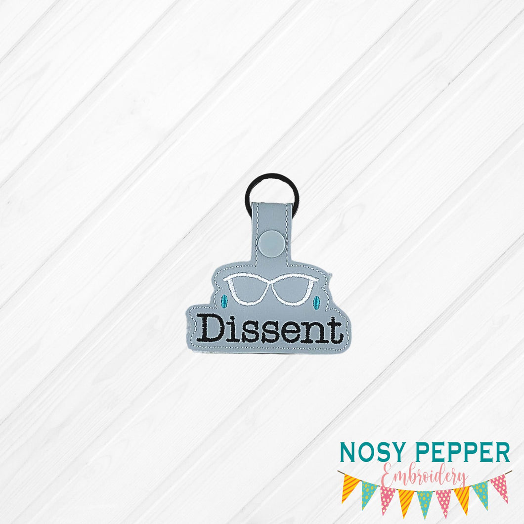 Dissent Snap tab single and multi files included machine embroidery design DIGITAL DOWNLOAD