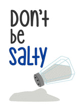 Load image into Gallery viewer, Don&#39;t be Salty Sketchy machine embroidery design (4 sizes included) DIGITAL DOWNLOAD