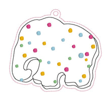 Load image into Gallery viewer, Elephant Cracker bookmark/bag tag/ornament machine embroidery design DIGITAL DOWNLOAD