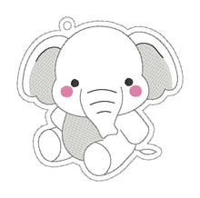 Load image into Gallery viewer, Cute Elephant Bookmark/Ornament machine embroidery design DIGITAL DOWNLOAD
