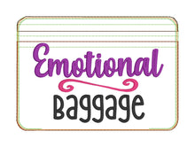Load image into Gallery viewer, Emotional Baggage ITH Bag (4 sizes available) machine embroidery design DIGITAL DOWNLOAD