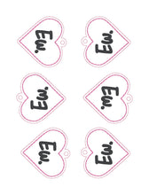 Load image into Gallery viewer, Ew Key Fob &amp; Snap Tab machine embroidery design (single &amp; multi files included) DIGITAL DOWNLOAD