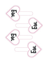Load image into Gallery viewer, Ew Key Fob &amp; Snap Tab machine embroidery design (single &amp; multi files included) DIGITAL DOWNLOAD